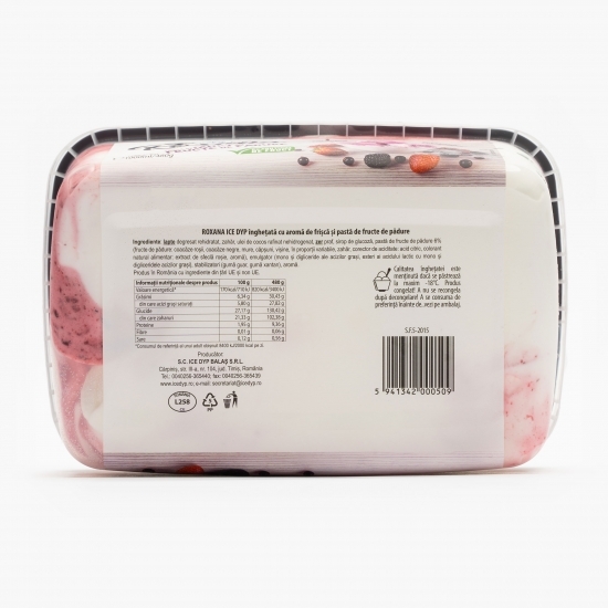 Înghețată cu aromă de frișcă și pastă de fructe pădure 480g