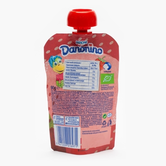 Iaurt de băut cu căpșuni eco, fără zahăr adăugat 90g