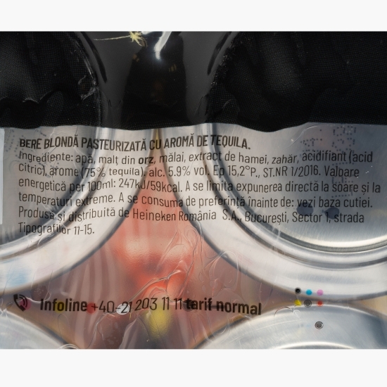 Bere aromatizată cu gust de tequila doză 4x0.5l