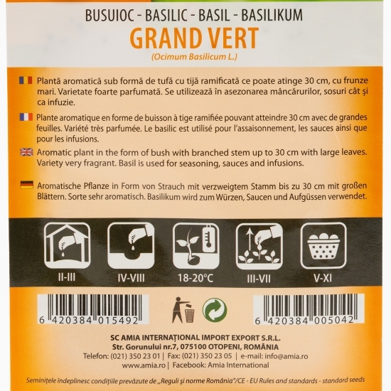 Semințe de busuioc 3g