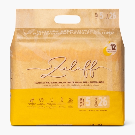 Scutece cu arici din bambus mărimea 5, 13-18kg, 26 buc