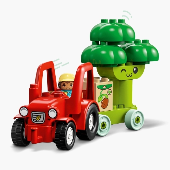 Primul meu tractor cu fructe și legume, 10982 Duplo, 19 piese, +18 luni