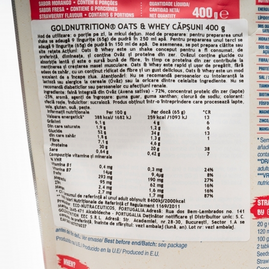 Oats & Whey Fresh Strawberry 400g