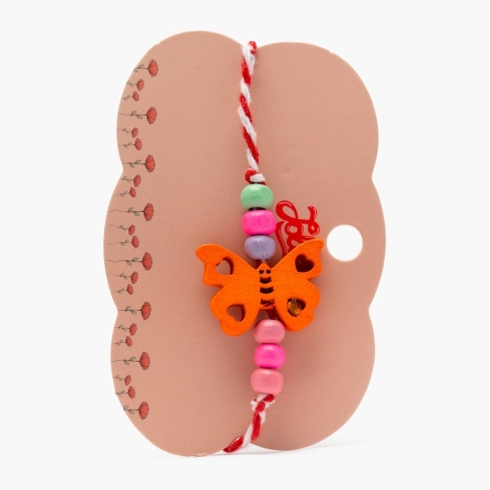 Mărțișor brățară multicoloră pentru copii Fluture