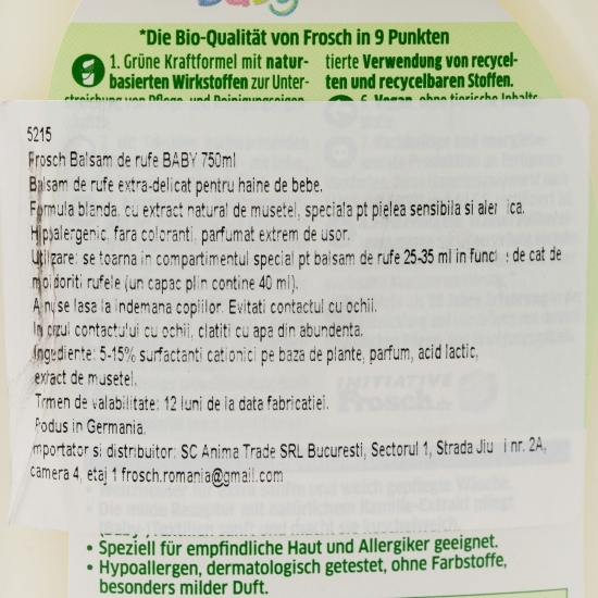 Balsam rufe baby, 30 spălări, 0.75l