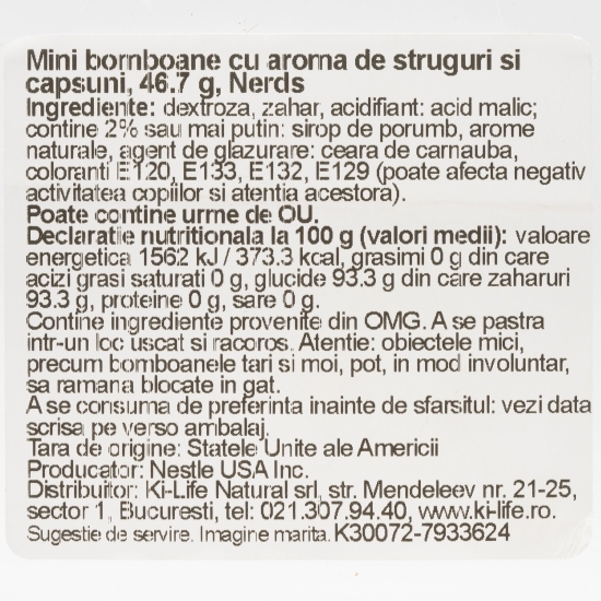 Mini bomboane cu aromă de struguri și căpșuni 46.7g