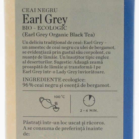 Ceai negru eco Earl Grey 18 plicuri