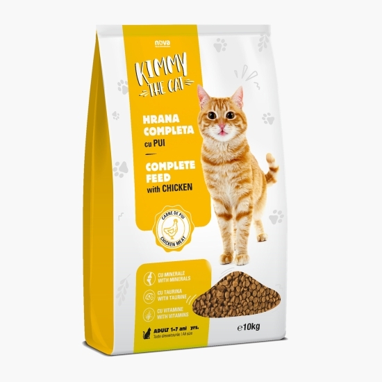 Hrană uscată pentru pisici, 10kg, Kimmy the cat cu pui