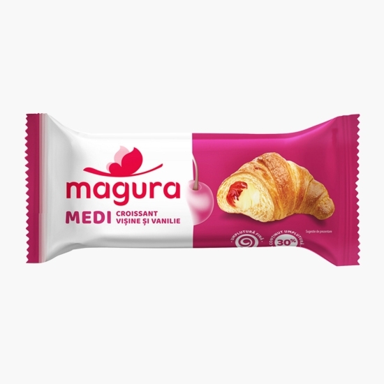 Croissant cu cremă de vanilie-vișine 80g