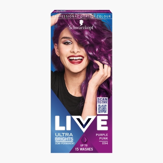Vopsea de păr semi-permanentă Ultra Brights 094 Purple punk 80ml