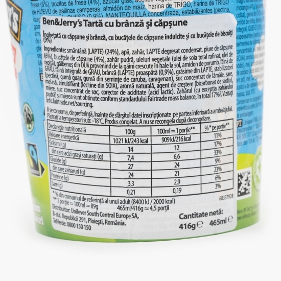 Înghețată cu căpșuni și brânză Strawberry Cheescake 0.465l