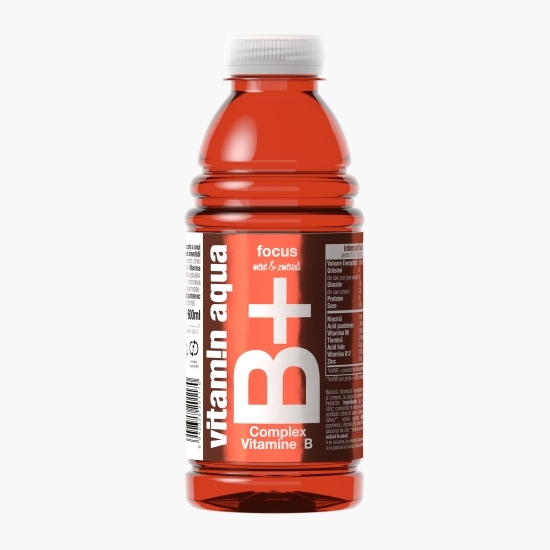 Apă cu vitamine B+ cu aromă de mere și zmeură 0.6l