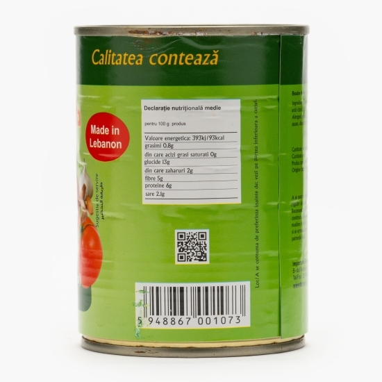Boabe de bob cu năut conservate în apă 400g