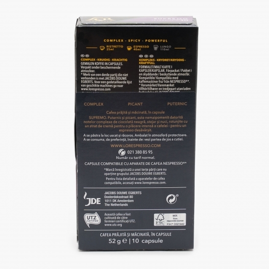 Espresso Supremo, 10 băuturi, 52g, , capsule cafea