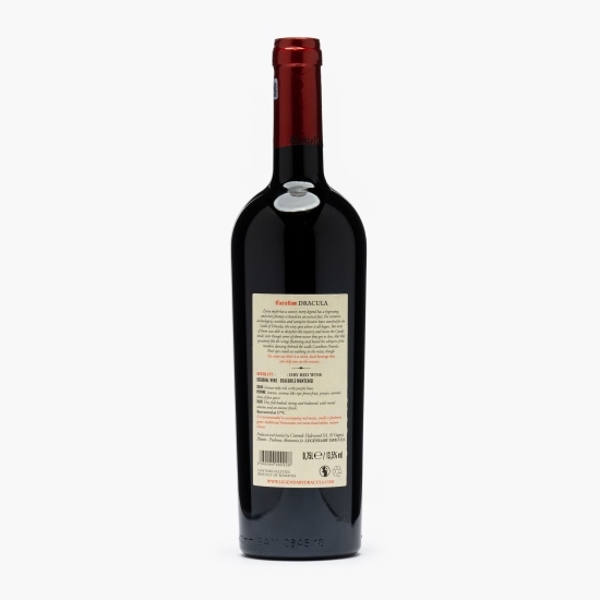 Vin roșu sec Merlot, 13.5%, 750ml
