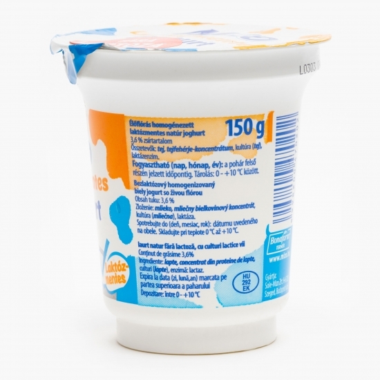 Iaurt natur fără lactoză, 3.6% grăsime 150g