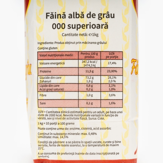 Făină albă de grâu 000 superioară 1kg