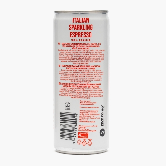 Cafea Italian Sparkling Espresso  fără zahăr 0.25l 