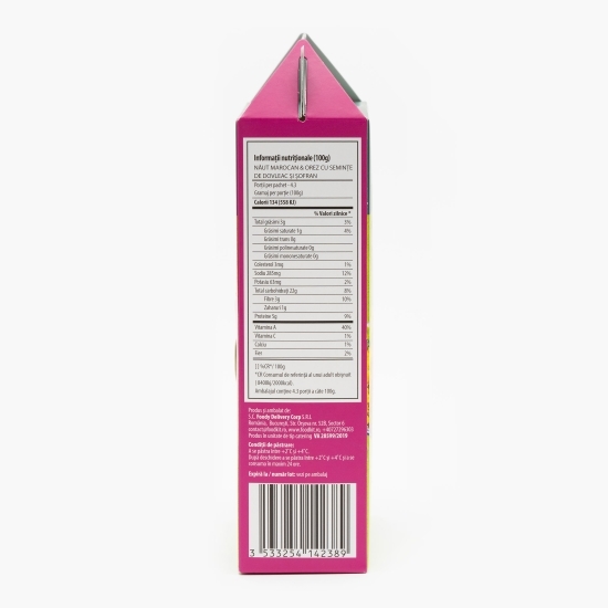 Năut marocan & orez cu semințe de dovleac și șofran 430g 