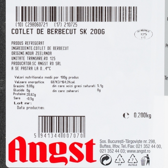 Cotlete de berbecuț 200g