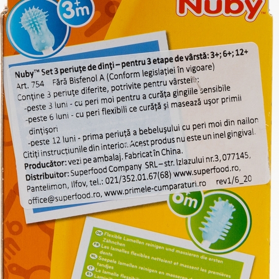 Set 3 periuțe dinți 3 etape, 3+