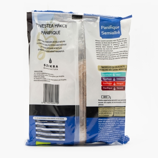 Pâine ecologică semialbă, artizanală cu maia sălbatică 400g