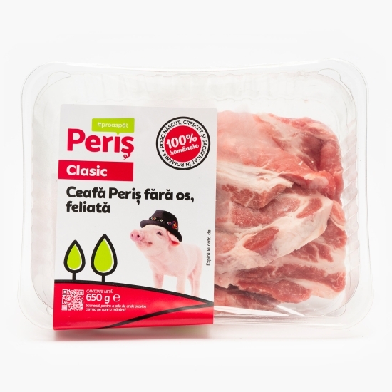 Ceafă de porc feliată, fără os 650g
