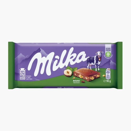 Ciocolată cu lapte și alune 90g
