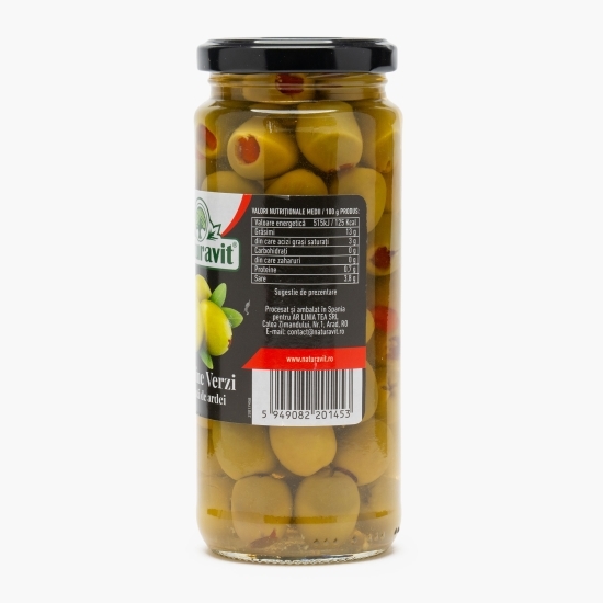 Măsline verzi cu pastă de ardei 340g