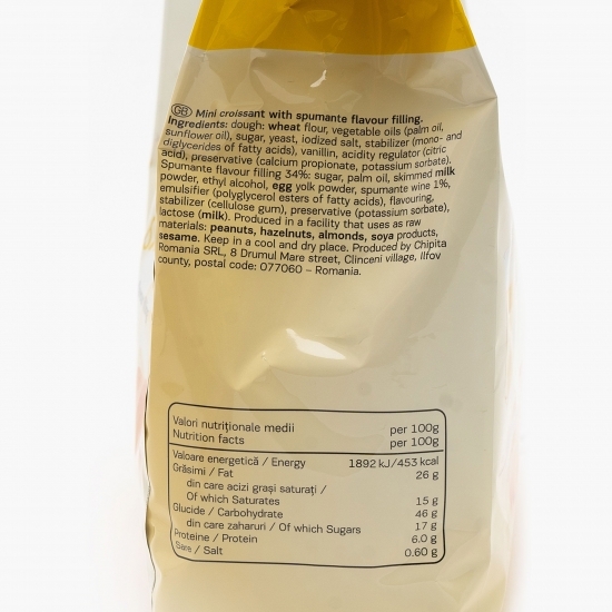 Mini Croissants cu cremă de vin spumant 185g 