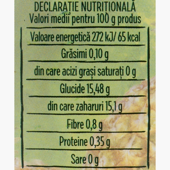 Compot de ananas bucăți în sirop slab îndulcit, conservă 565g