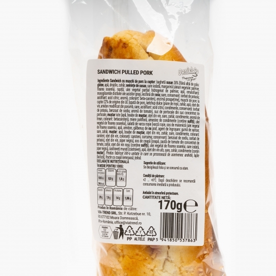 Sandwich pulled pork 170g