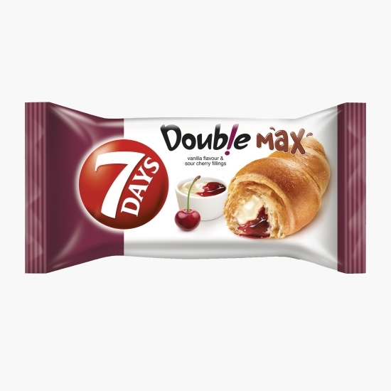 Croissant Double Max cu cremă de vanilie și vișine 86g 