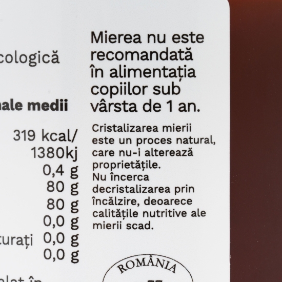 Miere de mană crudă, ecologică 700g