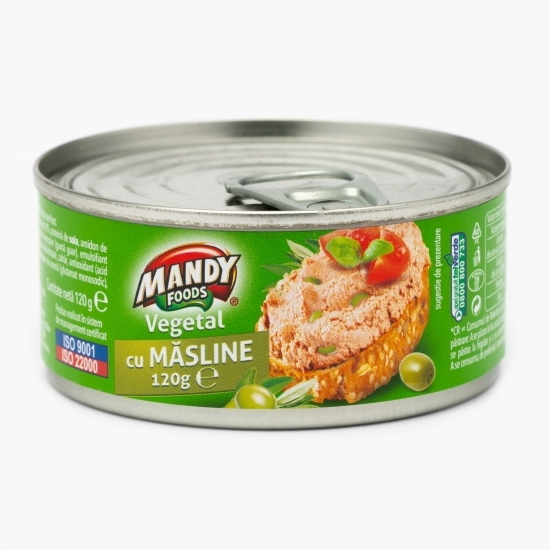 Pastă vegetală tartinabilă cu măsline verzi 120g