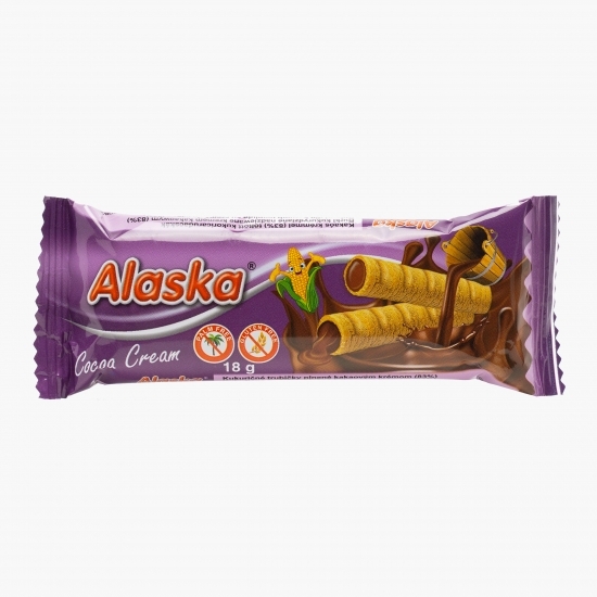 Rulouri din porumb fără gluten umplute cu cremă de cacao 18g 