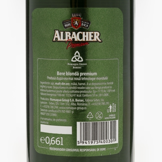 Bere blondă sticlă 660ml