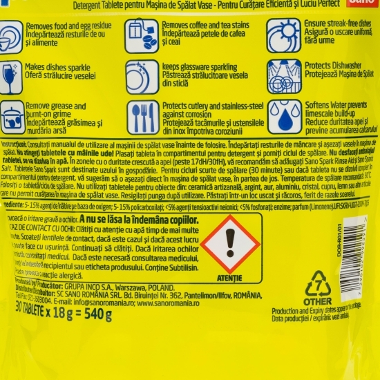 Detergent capsule Spark pentru mașina de spălat 30 spălări