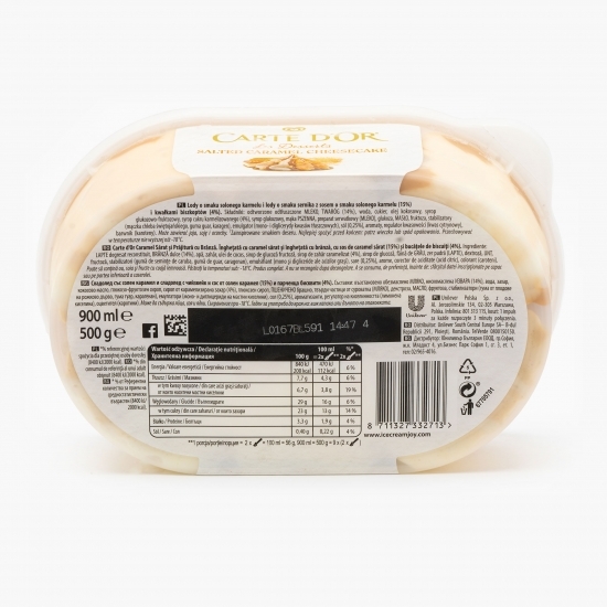 Înghețată cu caramel sărat și prăjitură cu brânză 500g