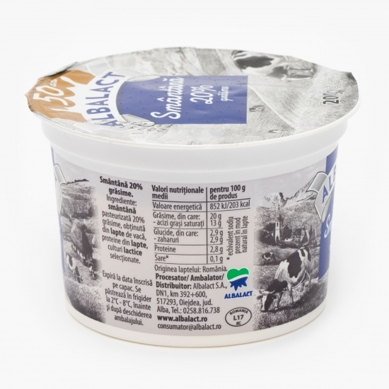 Smântână 20% grăsime 200g