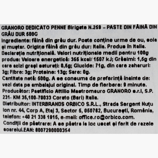 Paste Penne Birigate N.259 500g
