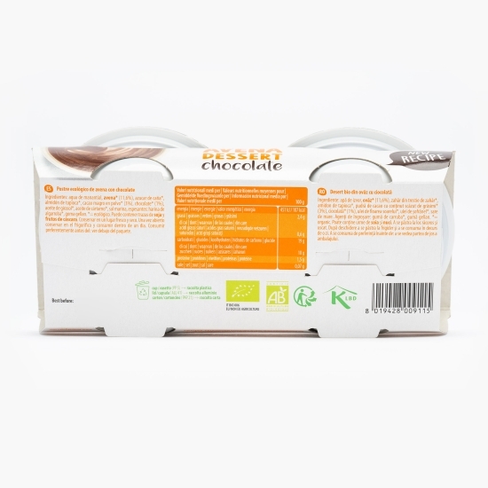 Desert ecologic din ovăz cu ciocolată 2x130g