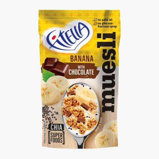 Muesli cu banană și ciocolată 50g