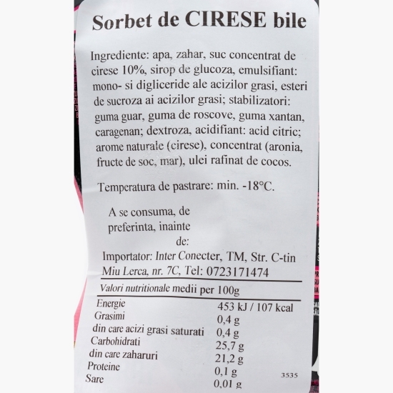 Sorbet de cireșe - biluțe 72g