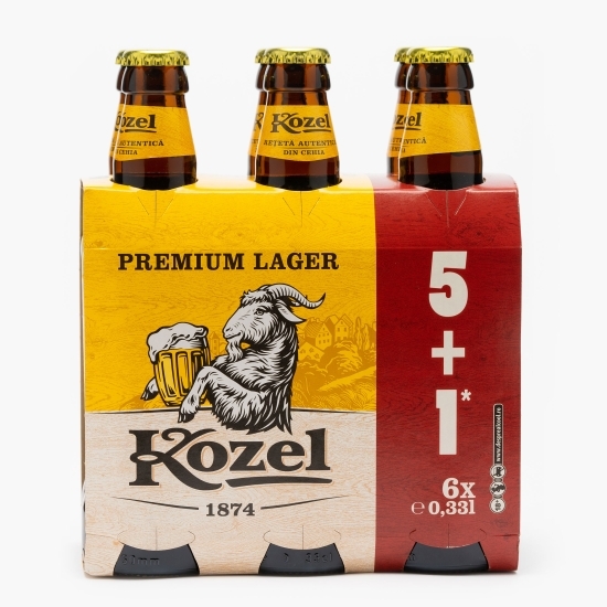 Bere blondă premium sticlă 6x0.33 l(5+1)