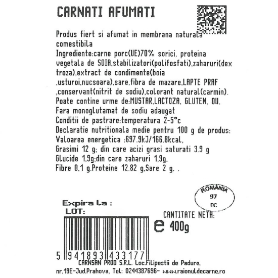 Cârnați afumați 400g