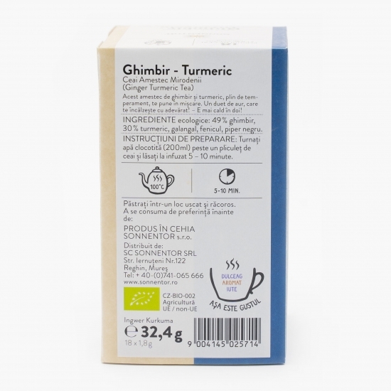 Ceai ghimbir-turmeric eco 18 plicuri