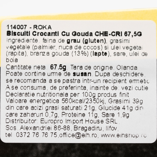 Biscuiți crocanți cu gouda 67.5g 