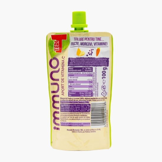 Mousse de fructe Immuno cu pară și soc 100g
