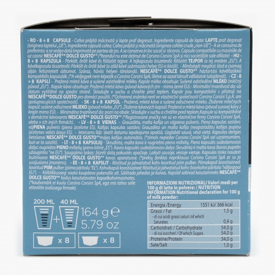 Capsule cafea, cappuccino, 8 băuturi, 164g